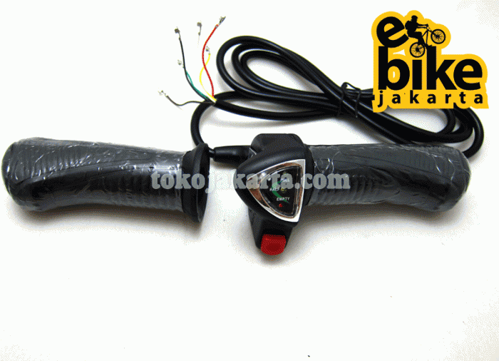 Throttle LED Indikator Baterai Sepeda Listrik Ebike Switch 48V (AT142B)