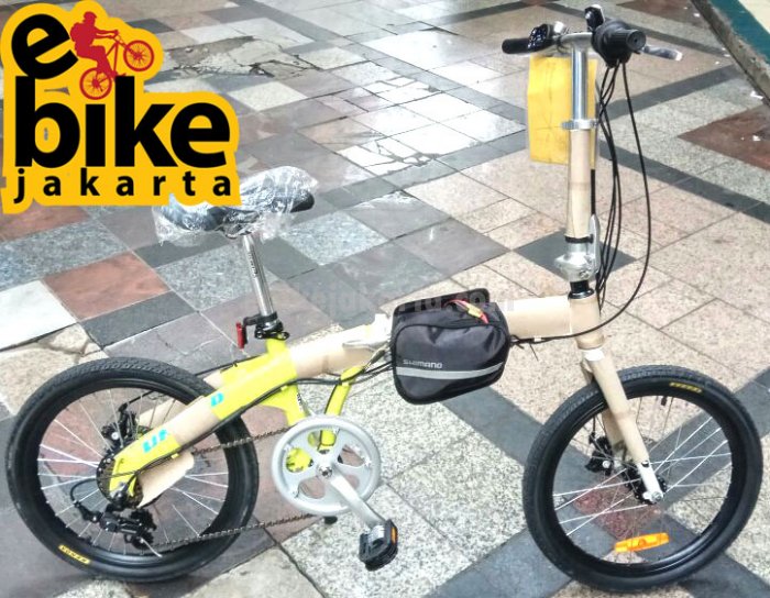 Custom Sepeda Listrik Lipat United Dot | HUB Geared 36V 500W Ulir-Drat | KT900S | Baterai Pack Tas 36V 10.4AH