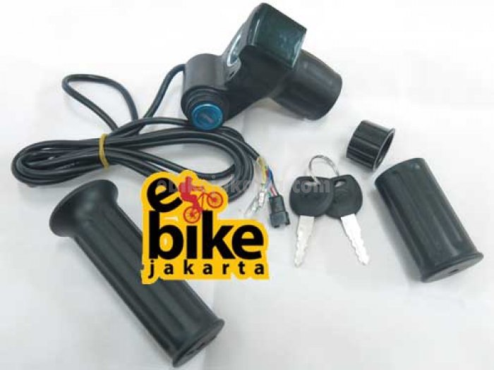 Half Throttle Led Indikator Baterai Sepeda Listrik Ebike Dan Keylock Setengah Gas (AT341)